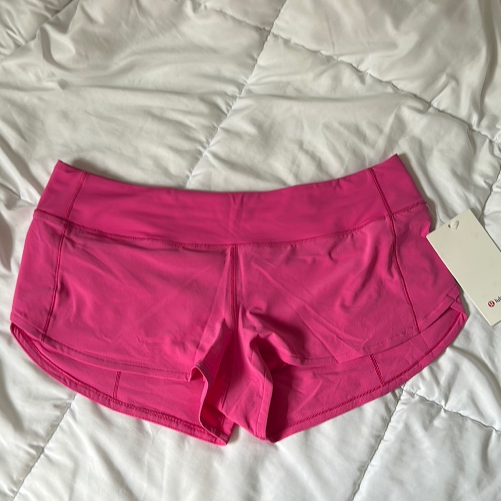 Lululemon sonic pink LR speed up shorts